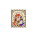  Святая Ольга в жемчуге и кристаллах Канва с рисунком для вышивки бисером Благовест ЖЛ-4723