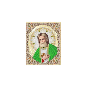  Святой Серафим Канва с рисунком для вышивки бисером Благовест ЖЛ-4733