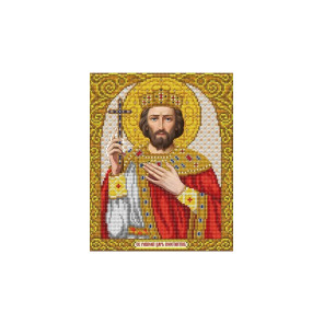  Святой Константин Канва с рисунком для вышивки бисером Благовест ИС-4035