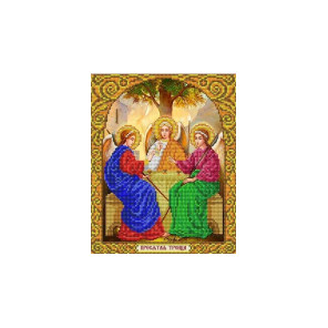  Святая Троица Канва с рисунком для вышивки бисером Благовест ИС-4047