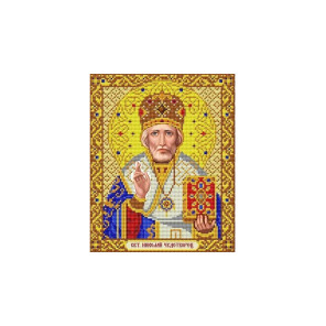  Николай Чудотворец в золоте Канва с рисунком для вышивки бисером Благовест ИС-4051