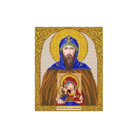  Святой Игорь Канва с рисунком для вышивки бисером Благовест ИС-4072
