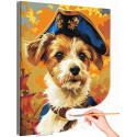 Капитан Джек Рассел Животные Собака Терьер Пират Морская Корабль Раскраска картина по номерам на холсте