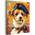Капитан Джек Рассел Животные Собака Терьер Пират Морская Корабль 80х100 Раскраска картина по номерам на холсте