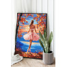  Балерина на природе Люди Девушка Танец Балет Осень Озеро Рассвет 100х125 Раскраска картина по номерам на холсте AAAA-NK762-100x