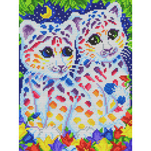  Сказочные коты Канва с рисунком для вышивки бисером Благовест КС-4006