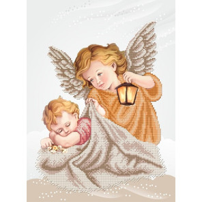  Ангел Хранитель вашего чада Канва с рисунком для вышивки бисером Благовест К-3063