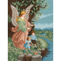 Ангел Хранитель Канва с рисунком для вышивки бисером Благовест