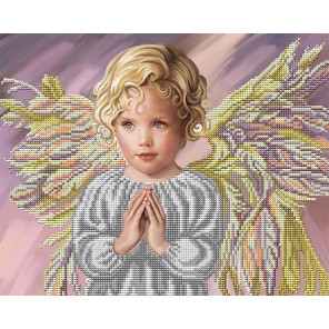  Прекрасный лик ангела Канва с рисунком для вышивки бисером Благовест К-3120