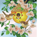 Гнездышко Канва с рисунком для вышивки бисером Благовест