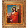 Пример офрмления вышивки в рамке Иисус в терновом венце Канва с рисунком для вышивки бисером Благовест К-4003