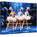Три балерины Люди Девушка Балет Танец Грация Эстетика Интерьерная 80х100 Раскраска картина по номерам на холсте