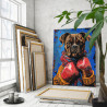 3 Портрет собаки боксера на ринге Животные Мем Спорт Смешная 80х100 Раскраска картина по номерам на холсте