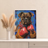 4 Портрет собаки боксера на ринге Животные Мем Спорт Смешная Раскраска картина по номерам на холсте