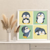 3 Малыши пингвины Коллекция Cute animals Животные Для детей Детские Для девочек Для мальчиков Для малышей 80х80 Раскраска картин