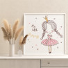 3 Маленькая принцесса Девочка Для детей Детские Для девочек 80х80 Раскраска картина по номерам на холсте