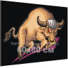 Грозный бык Животные 60х80 Раскраска картина по номерам на холсте