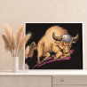 3 Грозный бык Животные Раскраска картина по номерам на холсте