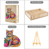  Цветочный кот (S) Деревянные 3D пазлы Woodbests 6275-WP