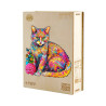  Цветочный кот (L) Деревянные 3D пазлы Woodbests 6277-WP