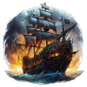 Пиратский корабль (L) Деревянные 3D пазлы Woodbests