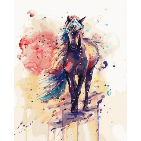 Волшебный конь Раскраска картина по номерам на холсте