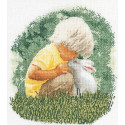  Мальчик с кроликом Набор для вышивания Thea Gouverneur 590