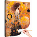 Девушка в стиле Климта Абстракция Портрет Люди Женщина Интерьерная Яркая Раскраска картина по номерам на холсте