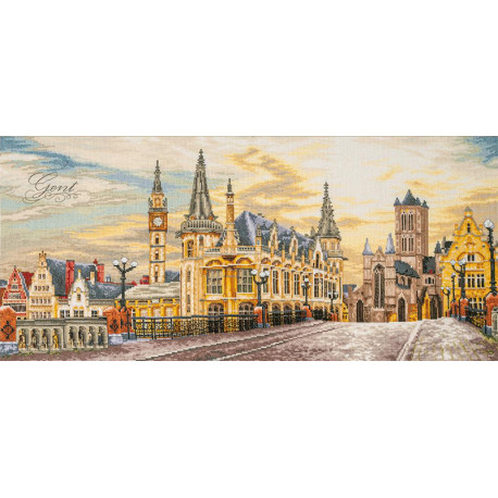  Cityview of Ghent Набор для вышивания LanArte PN-0205236