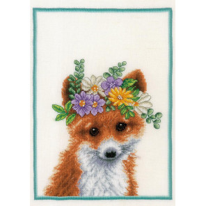  Flower crown fox Набор для вышивания LanArte PN-0201471