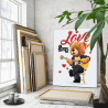 4 Влюбленный мишка с гитарой Животные Медведь Певец Музыка Для детей Детская Для мальчика 100х125 Раскраска картина по номерам н