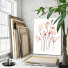 4 Нежная космея Цветы Букет Ботаника Для девушек Интерьерная 60х80 Раскраска картина по номерам на холсте