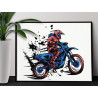2 Женщина на мотоцикле Мотокросс Девушка Спорт Люди 75х100 Раскраска картина по номерам на холсте