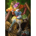 Клоун Канва с рисунком для вышивки бисером Вышиваем бисером