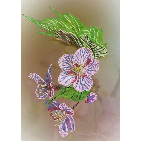  Нежные цветы Канва с рисунком для вышивки бисером Вышиваем бисером ПР20
