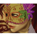 Незнакомка в маске Канва с рисунком для вышивки бисером Вышиваем бисером