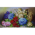  Цветы из корзины Канва с рисунком для вышивки бисером Вышиваем бисером ПР37