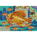 Богатство (9 рыбок) Канва с рисунком для вышивки бисером Конек