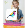 3 Певчая птичка Птицы Для детей Детские Для девочек Для мальчиков Легкая Маленькая Раскраска картина по номерам на холсте