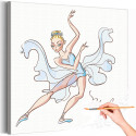 1 Голубоглазая балерина Танец Балет Для детей Детские Для девочек Раскраска картина по номерам на холсте