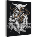 Скелет Кракена Мифология Пираты 100х125 Раскраска картина по номерам на холсте