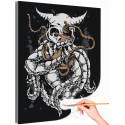 Скелет Кракена Мифология пираты Раскраска картина по номерам на холсте