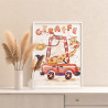 3 Жираф на автомобиле Коллекция Cute animals Машина Смешные Животные Для детей Детские Для девочек Для мальчиков Раскраска карти