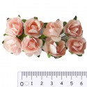 Розы розовые Цветы бумажные Украшение для скрапбукинга, кардмейкинга Scrapberry's