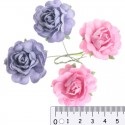 Розовые Нежно-фиолетовые Цветы розы для скрапбукинга, кардмейкинга Scrapberry's