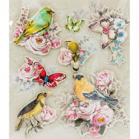 Райские птицы Набор 3D стикеров Белоснежка