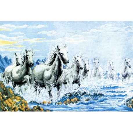 Табун лошадей Набор для вышивания Белоснежка