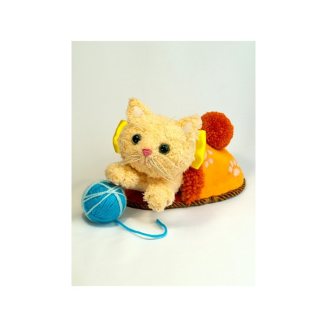  Котик в тапочке Набор для создания игрушки своими руками Перловка ПШ-1851