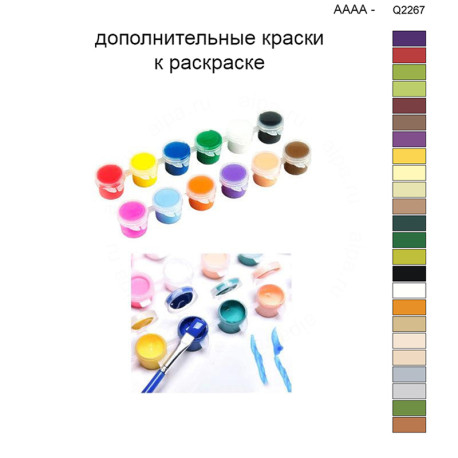 Дополнительные краски для раскраски 40х50 см AAAA-Q2267