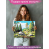  Пейзаж с соснами Природа Лес Карелия Лето Деревья Раскраска картина по номерам на холсте AAAA-NK1178